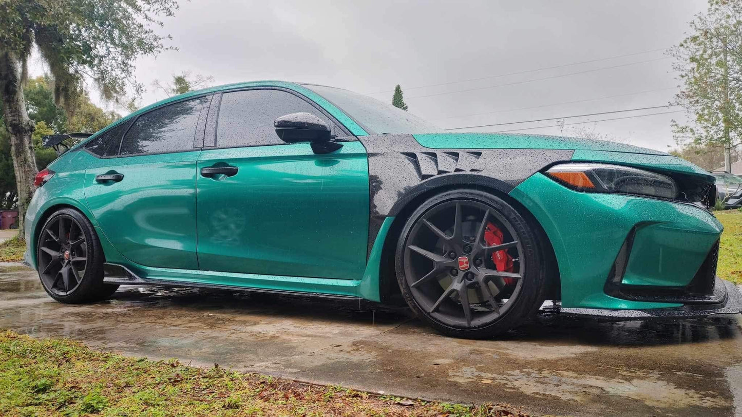Civic Type-R FL5 Cooling Vented Front Fenders Kazento Carbon Parts 车身侧板