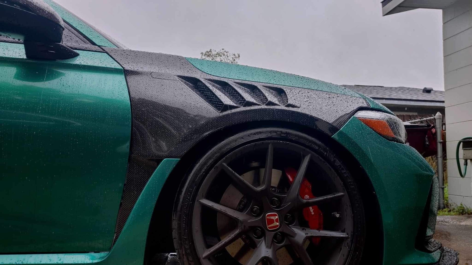 Civic Type-R FL5 Cooling Vented Front Fenders Kazento Carbon Parts 车身侧板