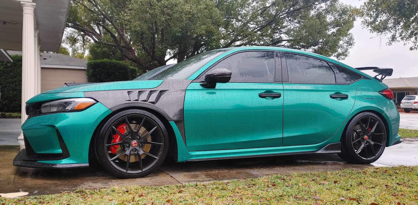 Civic Type-R FL5 Cooling Vented Front Fenders Kazento Carbon Parts 车身侧板
