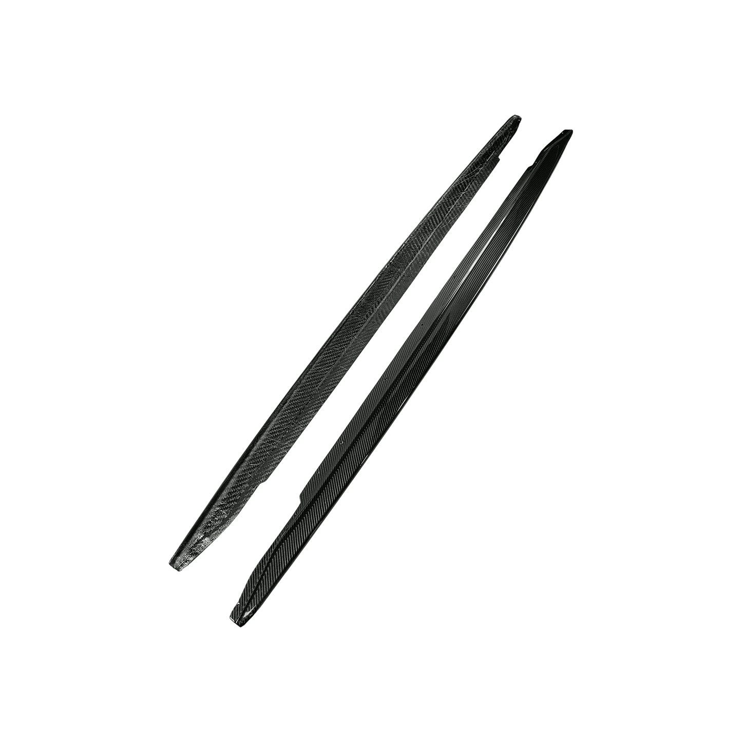 Dry Carbon R44 Style Side Skirts Extensions Pair For BMW M3 G80 20-24  Kazento Carbon Parts 车身侧板 Dry Carbon Fiber M3G80-SSX-R44-DCF
