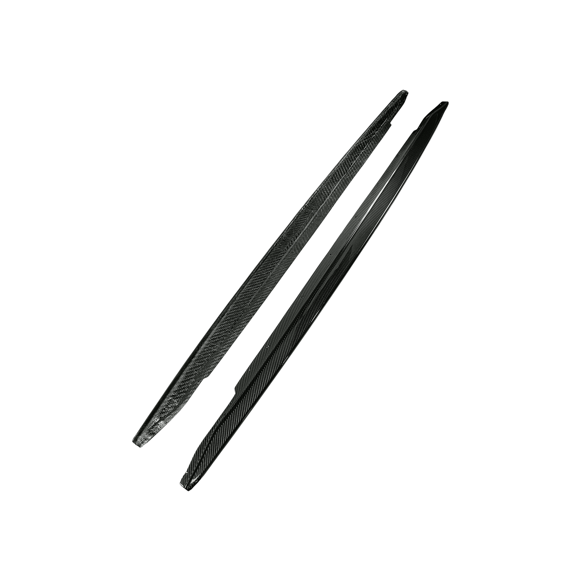 Dry Carbon R44 Style Side Skirts Extensions Pair For BMW M3 G80 20-24  Kazento Carbon Parts 车身侧板 Dry Carbon Fiber M3G80-SSX-R44-DCF