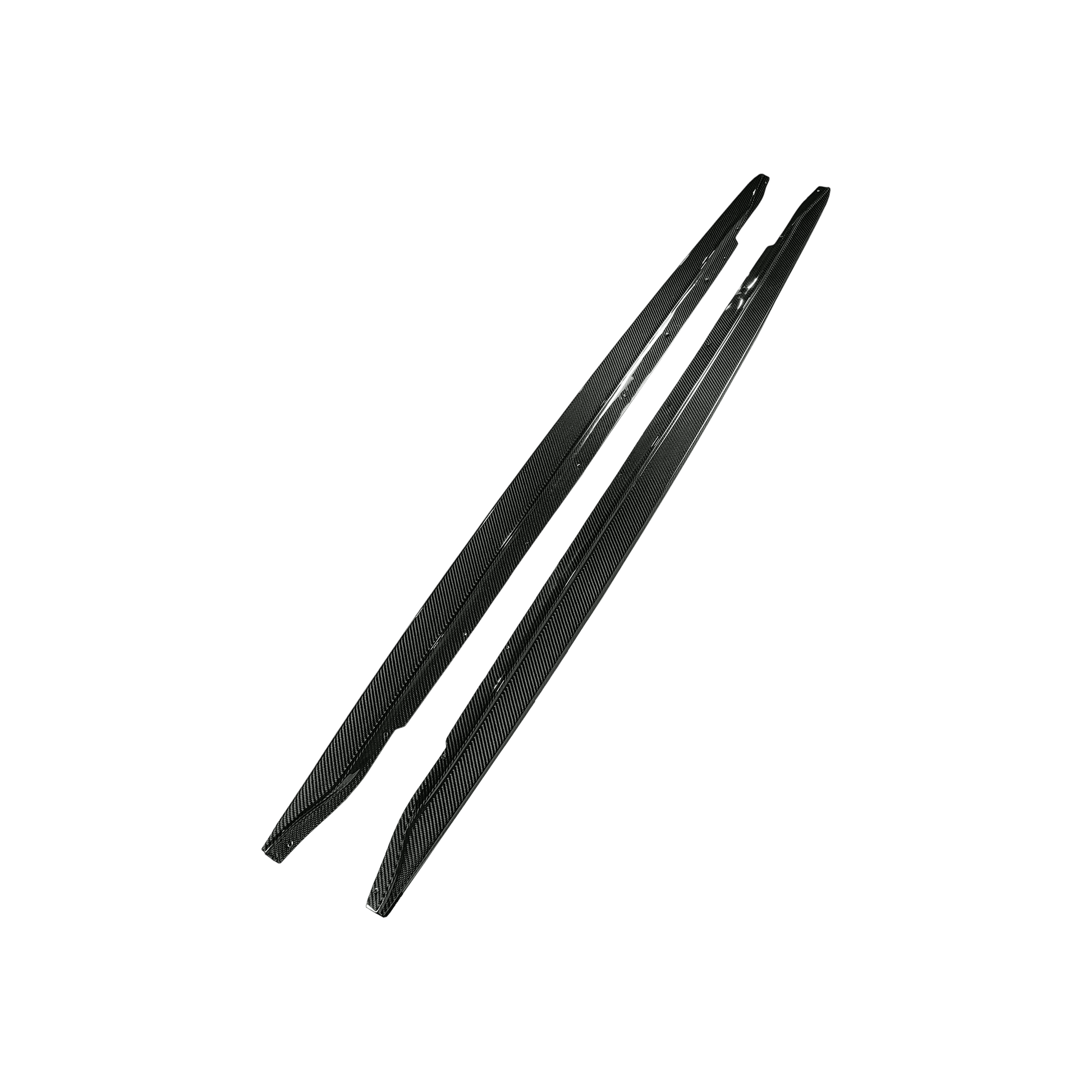 Dry Carbon R44 Style Side Skirts Extensions Pair For BMW M3 G80 20-24  Kazento Carbon Parts 车身侧板 Dry Carbon Fiber M3G80-SSX-R44-DCF