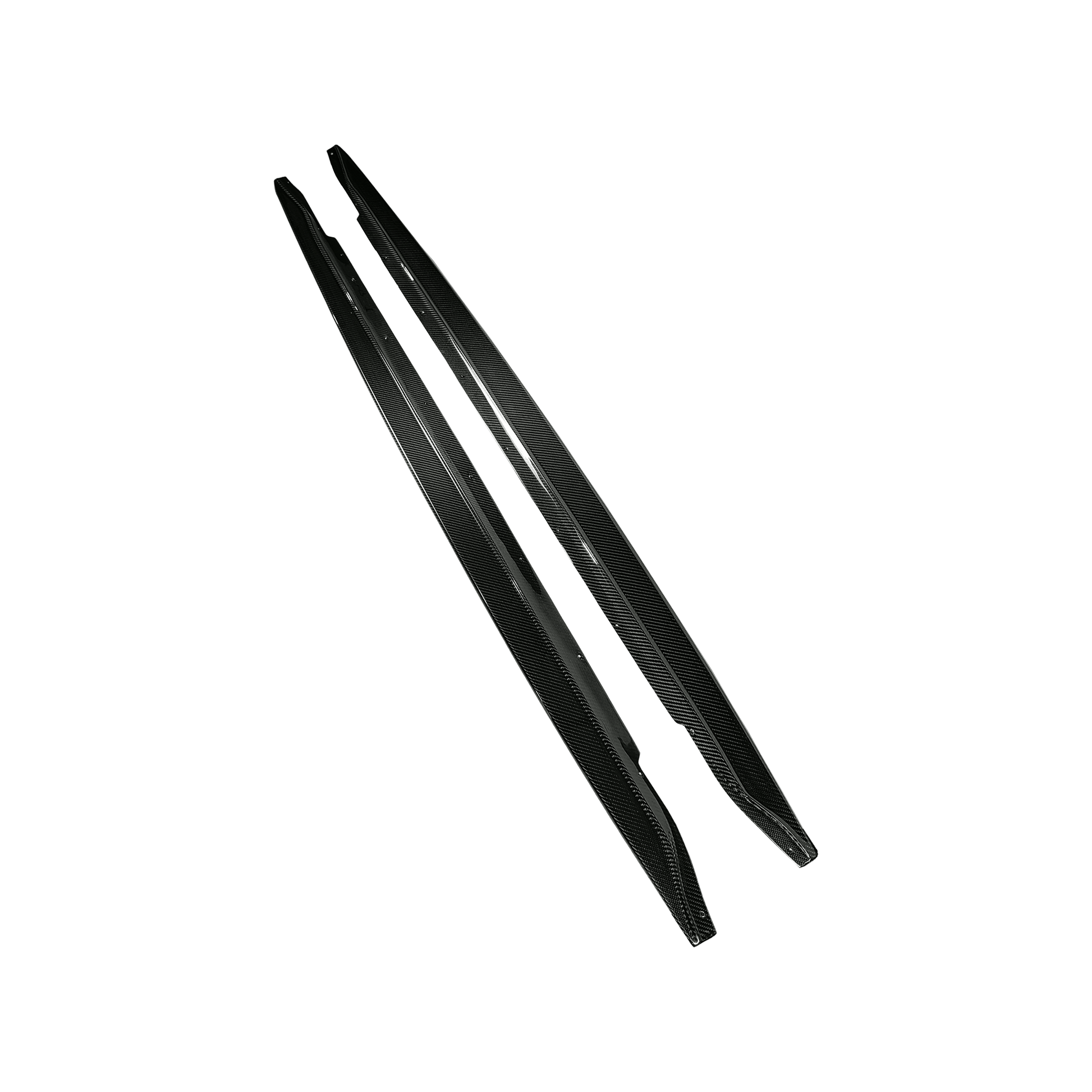 Dry Carbon R44 Style Side Skirts Extensions Pair For BMW M3 G80 20-24  Kazento Carbon Parts 车身侧板 Dry Carbon Fiber M3G80-SSX-R44-DCF