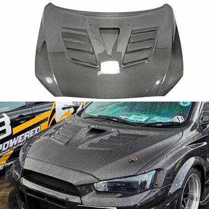 EVOLUTION X 10 Sedan Varis VER.2 Style Vented Hood Bonnet 2007-2016
