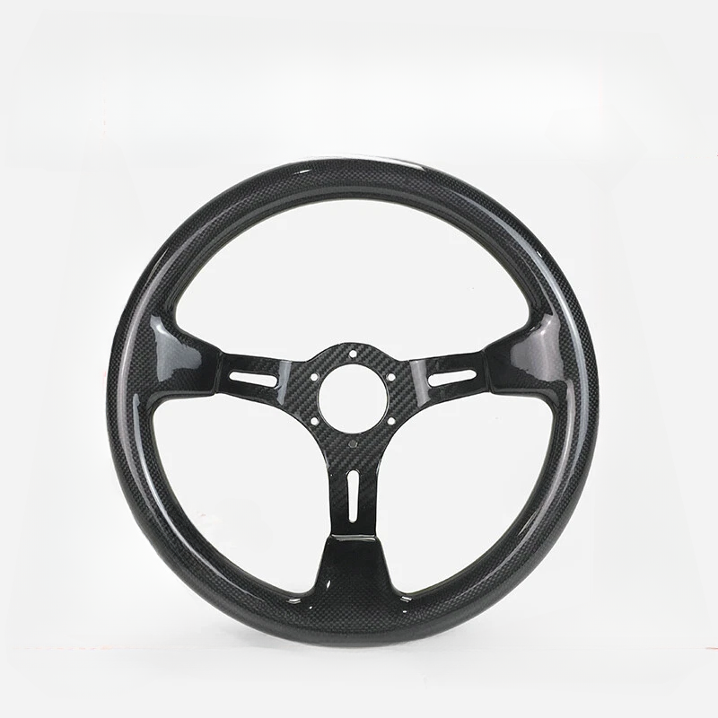 UNIVERSAL R Type Glossy Dry Carbon Fiber Finished Steering wheel
