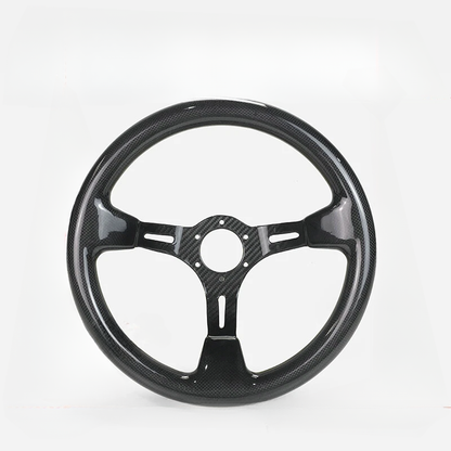 UNIVERSAL R Type Glossy Dry Carbon Fiber Finished Steering wheel