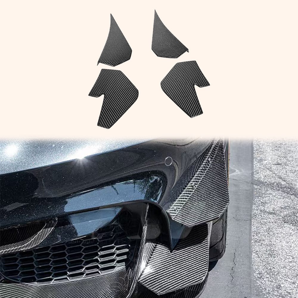 F80 M3 & F82/F83 M4 GT4 Style Dry Carbon Front Bumper Canard 2015-2020