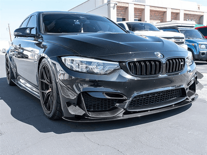 F80 M3 & F82/F83 M4 GT4 Style Dry Carbon Front Bumper Canard 2015-2020