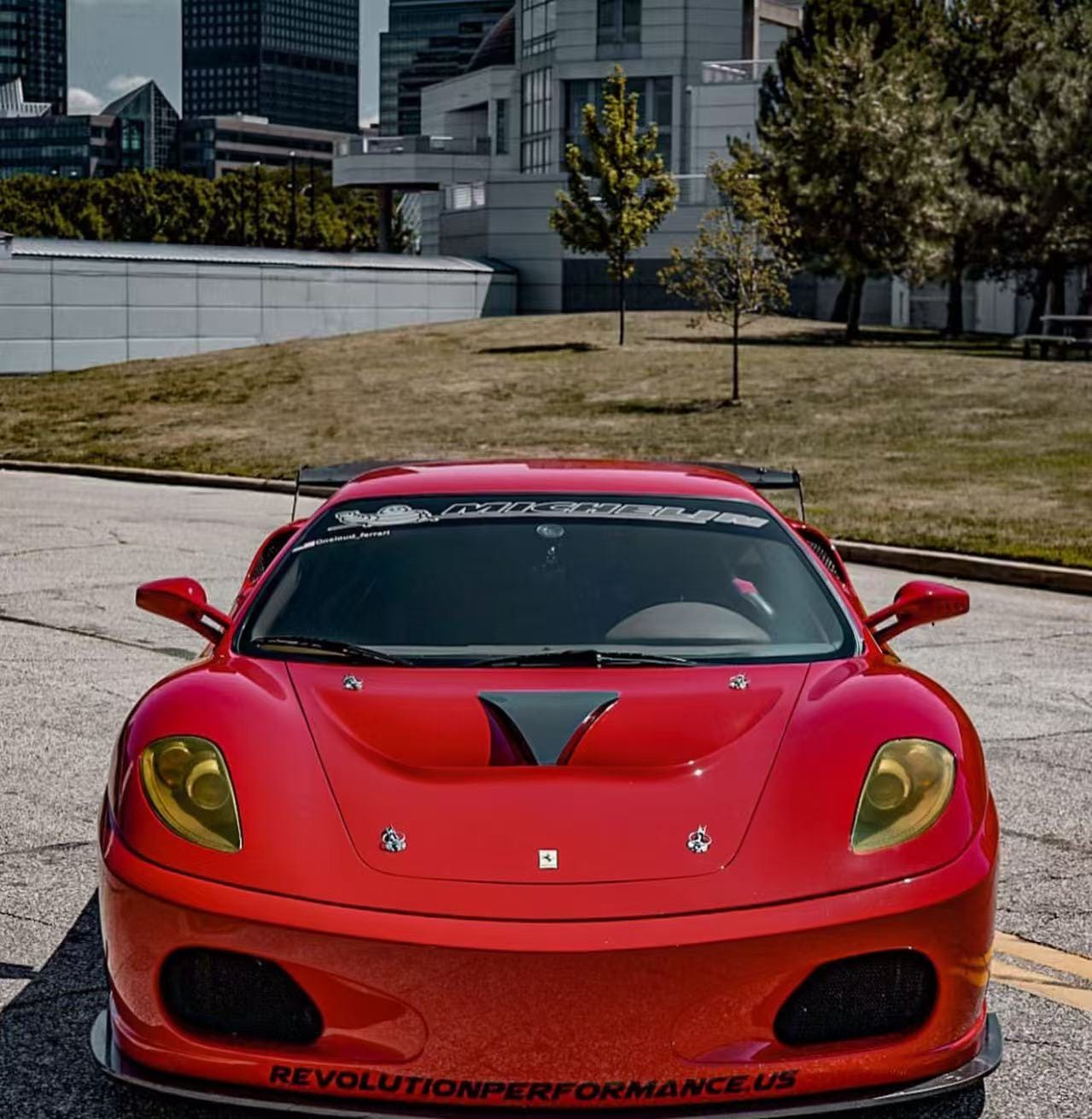 Ferrari F430 GT3 Style Vented Hood Bonnet 2004-2009