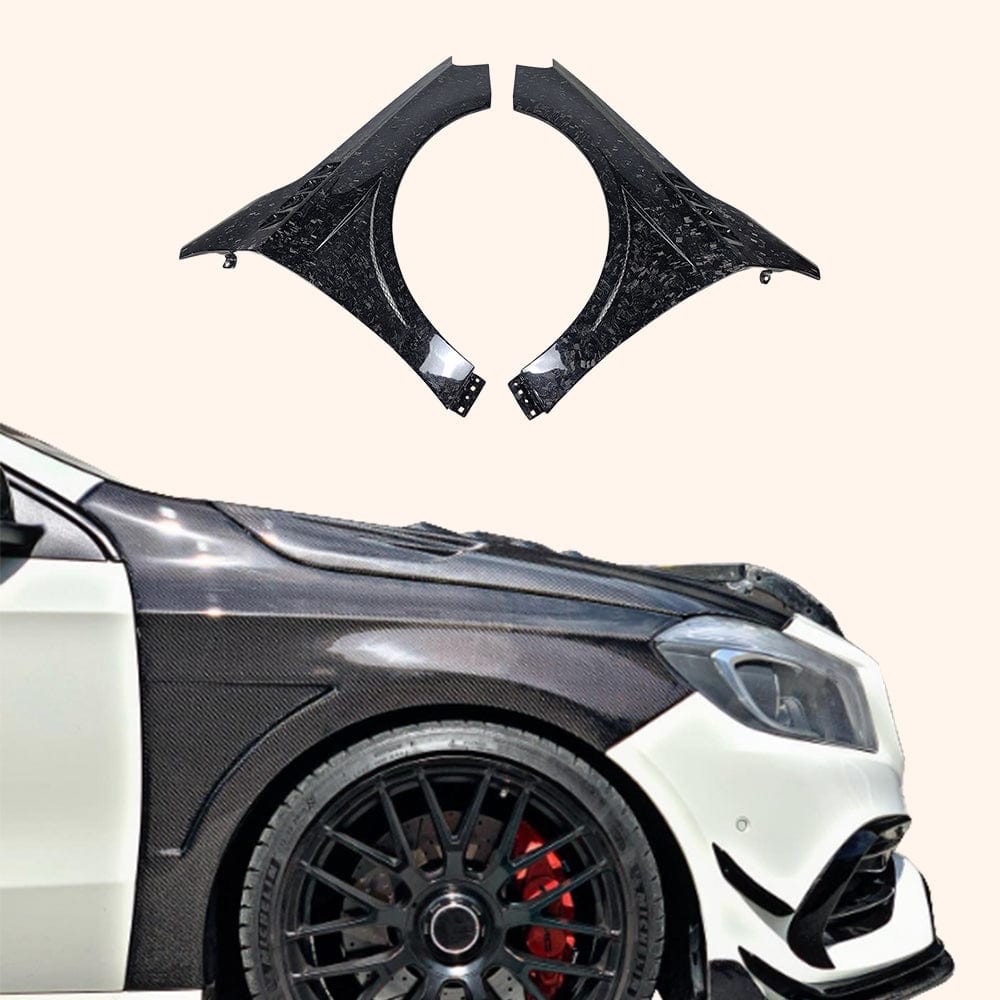 Foeged Carbon Fender For Mercedes Benz A-Class W176 A180 A200 A250 A45 Kazento Carbon Parts Carbon Fiber W176-FF-VT-FCF