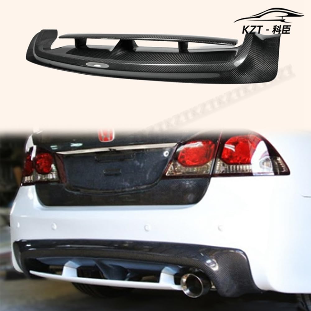 For 06-11 Fd2 Civic Mu Style For Honda Rear Diffuser Carbon Fiber