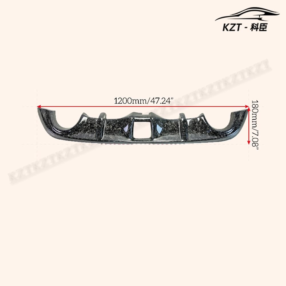 For 09 Onwards For Nissan 370Z Z34 Rear Bumper Diffuser Carbon Fiber Forged Looks Kazento Carbon Parts 车身侧板 370Z-DIF-FCF