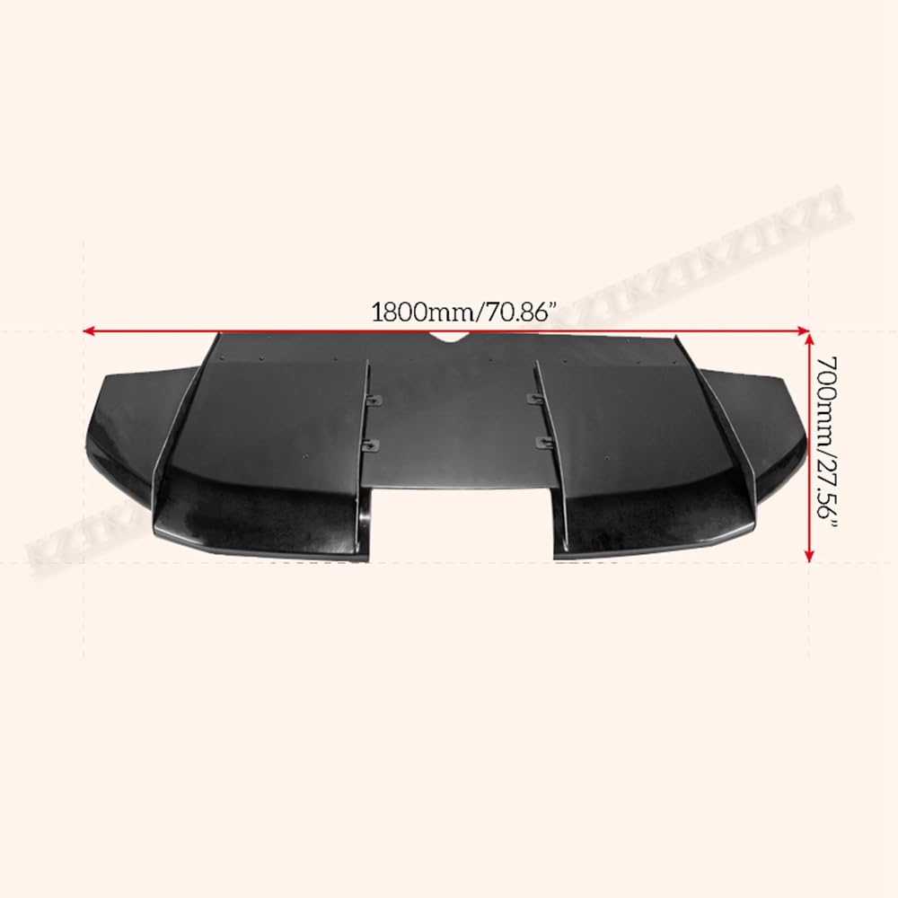 For 17-19 (Not Fit 2020 On) Civic Type R Fk8 Vrsar1 Style For Honda Rear Diffuser Fiber Glass Kazento Carbon Parts 车身侧板 FK8-DIF-VRS&-FRP