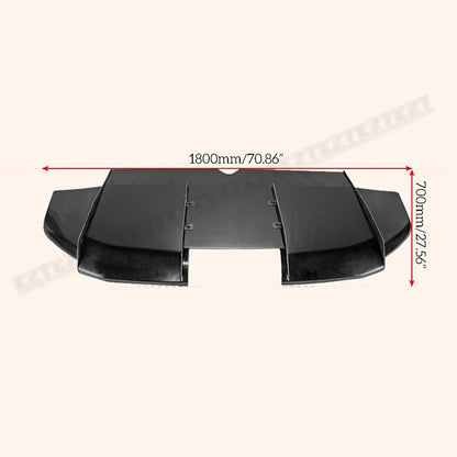 For 17-19 (Not Fit 2020 On) Civic Type R Fk8 Vrsar1 Style For Honda Rear Diffuser Fiber Glass Kazento Carbon Parts 车身侧板 FK8-DIF-VRS&-FRP