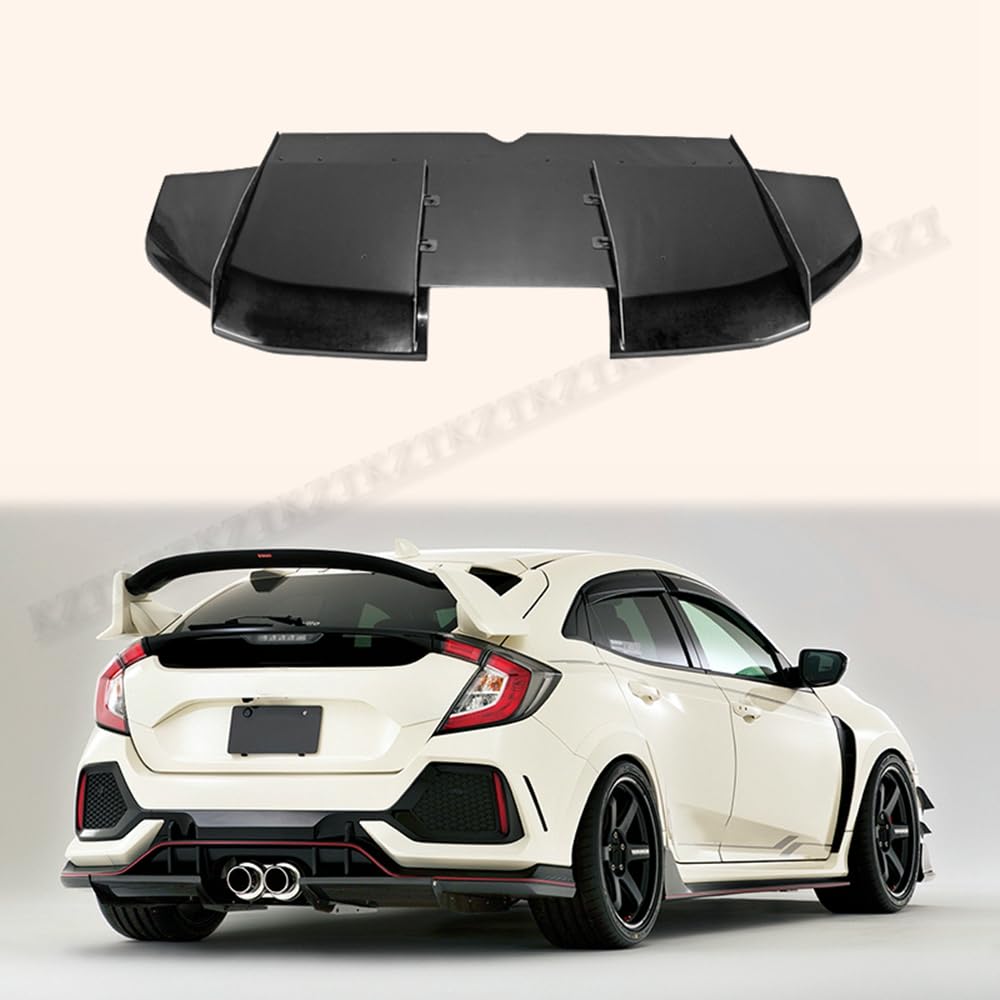 For 17-19 (Not Fit 2020 On) Civic Type R Fk8 Vrsar1 Style For Honda Rear Diffuser Fiber Glass Kazento Carbon Parts 车身侧板 FK8-DIF-VRS&-FRP