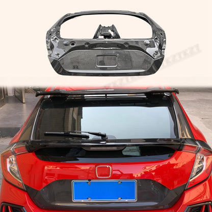 For 17 Onwards Civic Type R Fk8 Fk7 Oe Style For Honda Rear Trunk Lid Carbon Fiber Kazento Carbon Parts 车身侧板 FK8-TRUNK-OE-CF