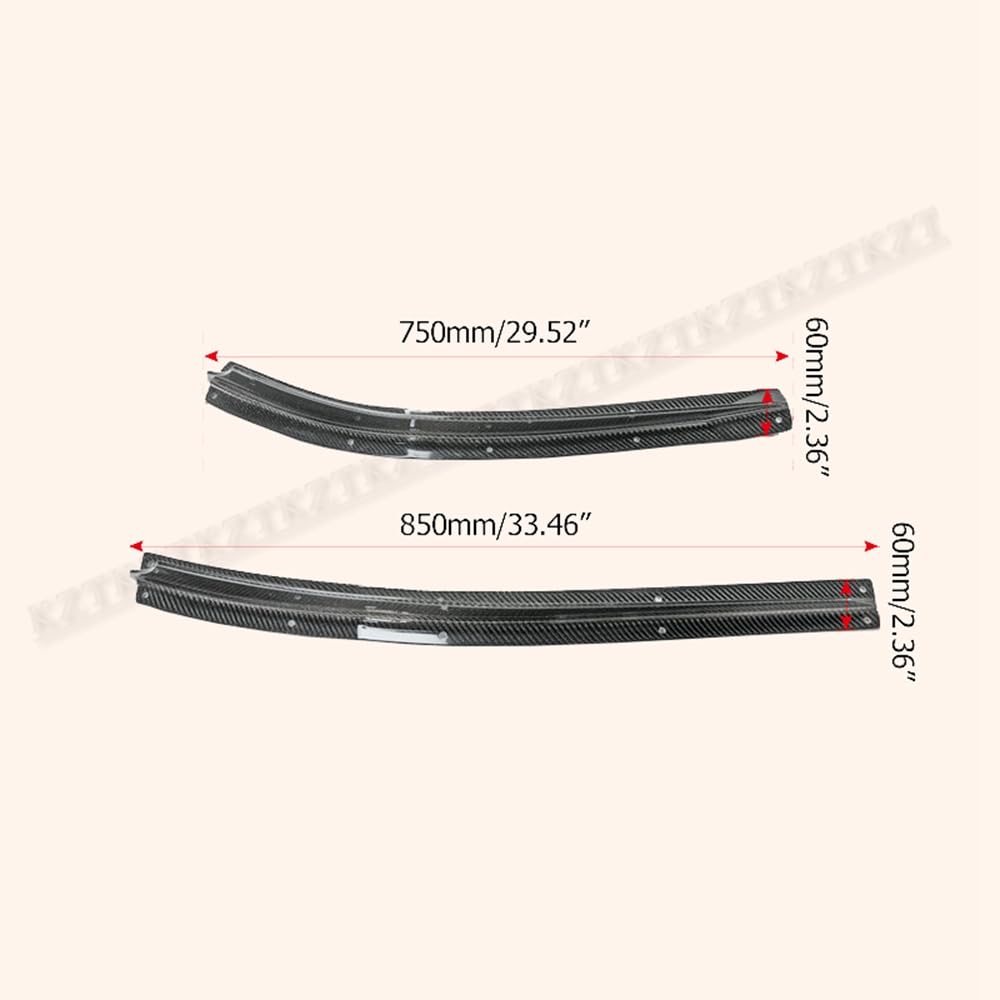 For 2008-16 R35 Ts Style For Nissan Rear Under Fins (4 Pcs Kit) (To Be Used With Ts M17 Rear Under Bumper Or Rear Under Bumper Ver.2 Carbon Fiber Kazento Carbon Parts 车身侧板 R35-FIN-DIF-TSV2-08-CF