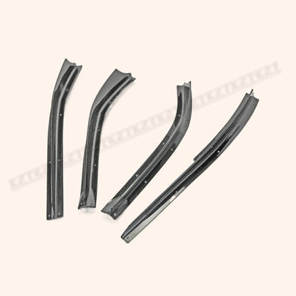 For 2008-16 R35 Ts Style For Nissan Rear Under Fins (4 Pcs Kit) (To Be Used With Ts M17 Rear Under Bumper Or Rear Under Bumper Ver.2 Carbon Fiber Kazento Carbon Parts 车身侧板 R35-FIN-DIF-TSV2-08-CF