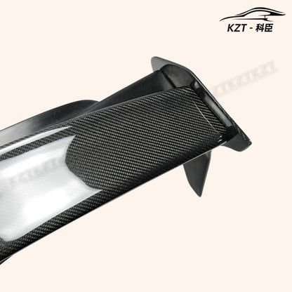 For 2010-16 Mini Countryman R60 Dg Style Rear Spoiler Partial Carbon Fiber(Blade+Caps) Car Vehicle Body Parts Kits Kazento Carbon Parts 车身侧板 R60-RS-DG-1016-PCF1
