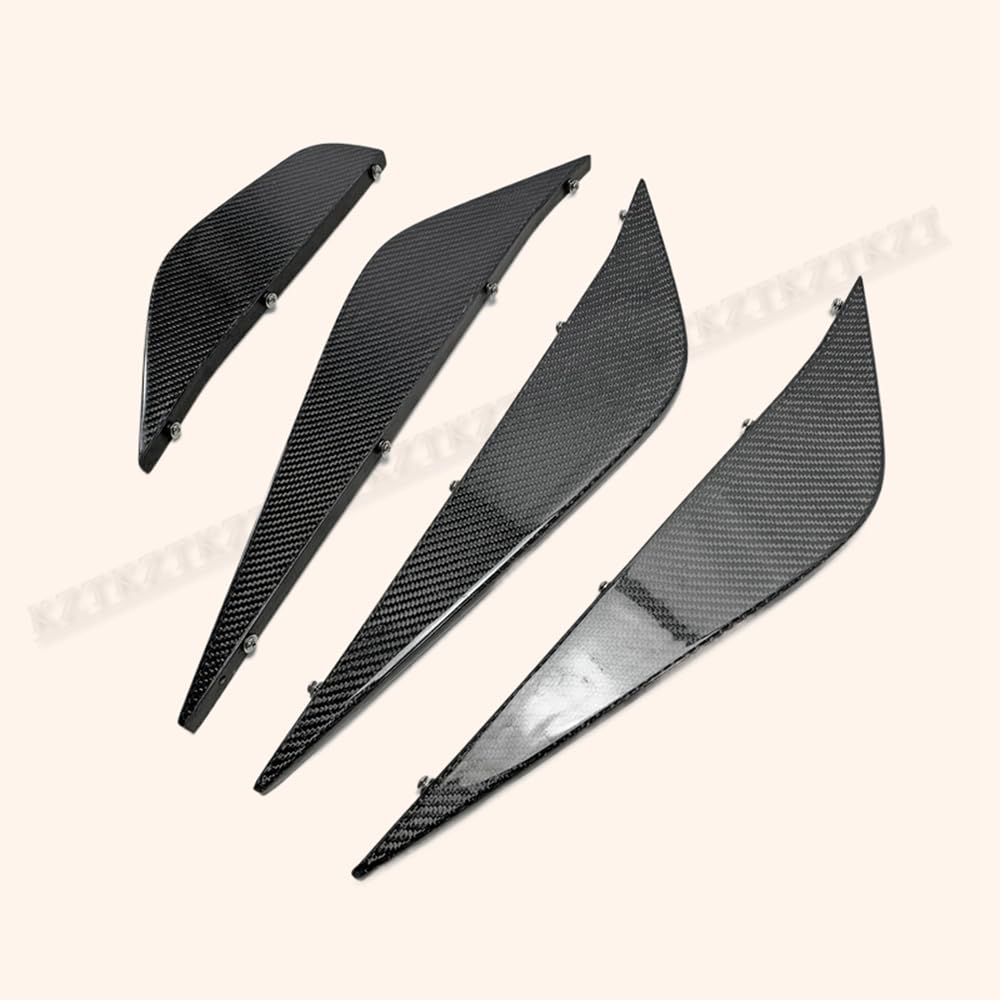 For 2012 On R35 Epa Style For Nissan Rear Under Bottom Diffuser Blade Only 4Pcs Carbon Fiber Kazento Carbon Parts 车身侧板 R35-FIN-DIF-EPA-CF