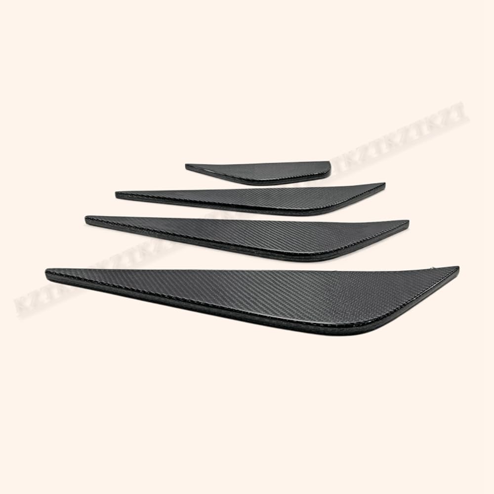 For 2012 On R35 Epa Style For Nissan Rear Under Bottom Diffuser Blade Only 4Pcs Carbon Fiber Kazento Carbon Parts 车身侧板 R35-FIN-DIF-EPA-CF