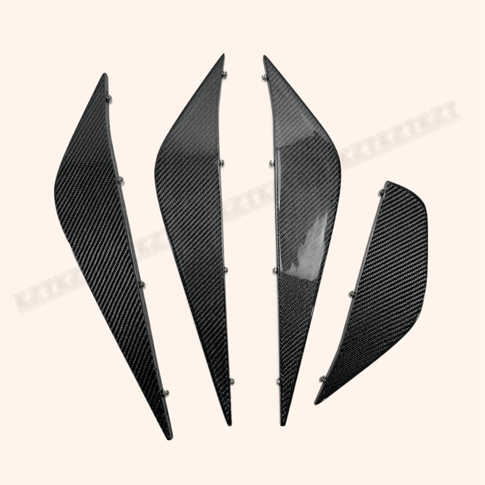 For 2012 On R35 Epa Style For Nissan Rear Under Bottom Diffuser Blade Only 4Pcs Carbon Fiber Kazento Carbon Parts 车身侧板 R35-FIN-DIF-EPA-CF