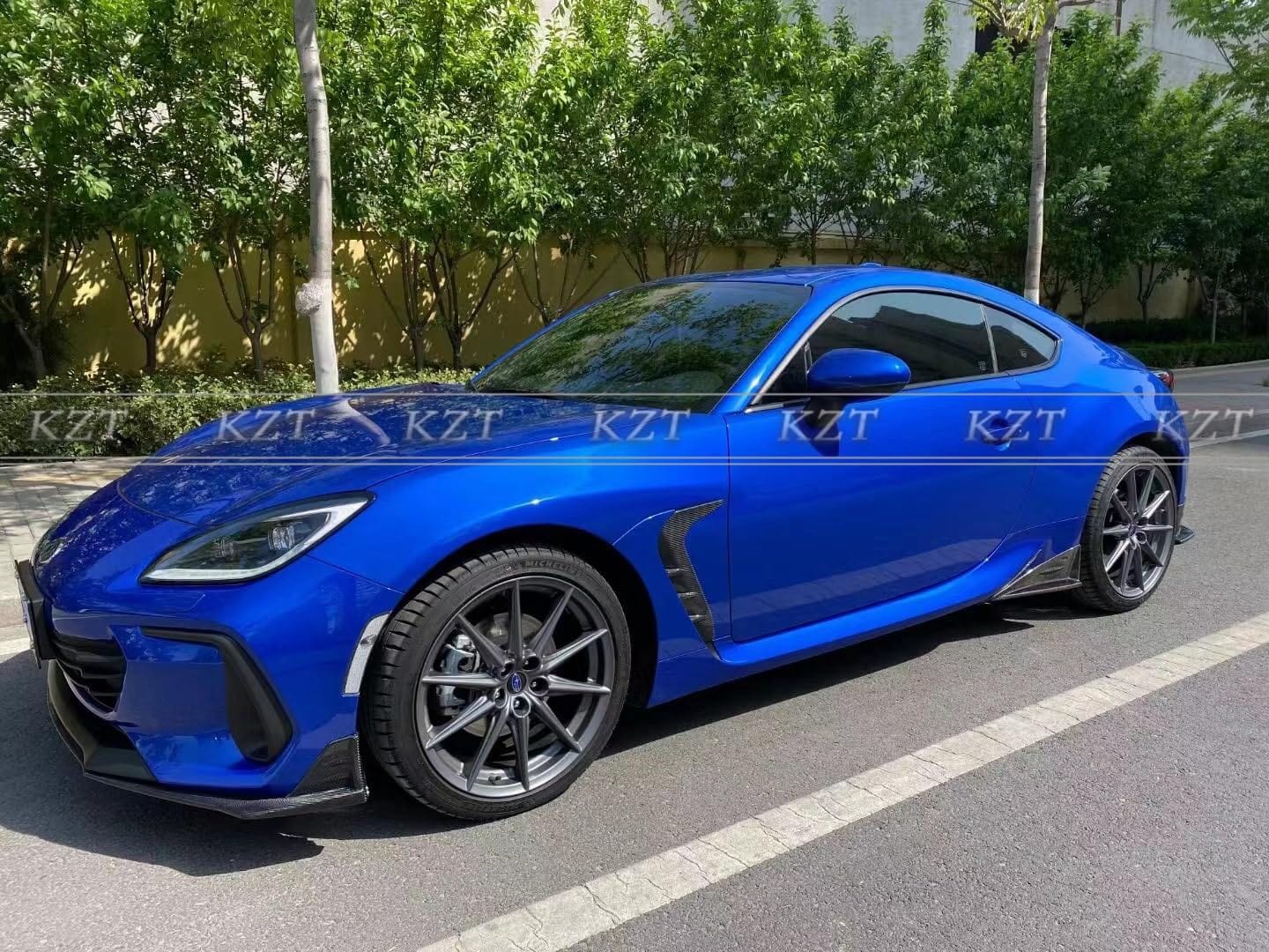 For 2022+ Toyota GR86 BRZ ZD8 ZN8 T Style Carbon Fiber Rear Bumper Spat Add On Kazento Carbon Parts 车身侧板 GR86-SPAT-ST-CF