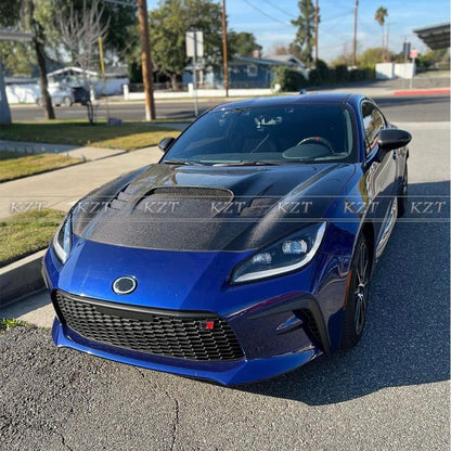 For 2022+ Toyota GR86 Subaru BRZ ZD8 ZN8 FA Style Carbon Fiber Vented Hood Kazento Carbon Parts 车身侧板 GR86-HOOD-FA-CF