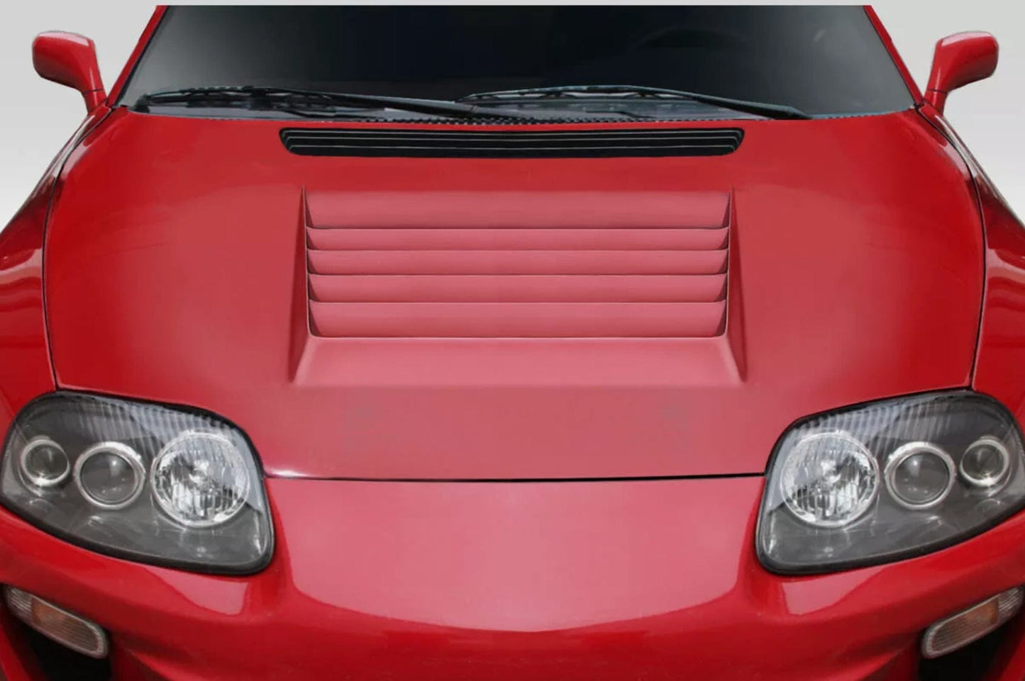 For 93-98 Supra MK4 JZA80 DM Style Carbon Fiber Front Bumper Hood Bonnet