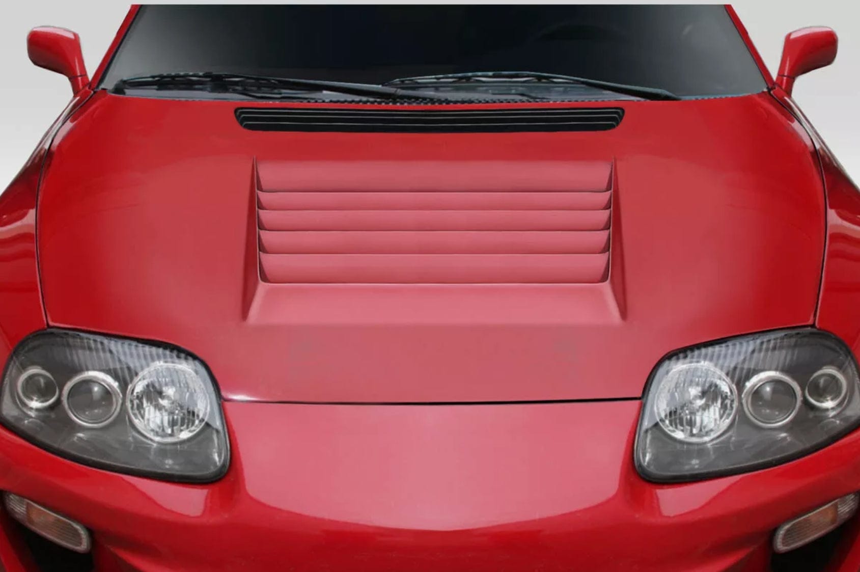 For 93-98 Supra MK4 JZA80 DM Style Carbon Fiber Front Bumper Hood Bonnet