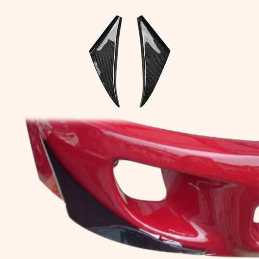 For 93-98 Supra MK4 JZA80 KZ Style Carbon Fiber Front Bumper Canards 2pcs