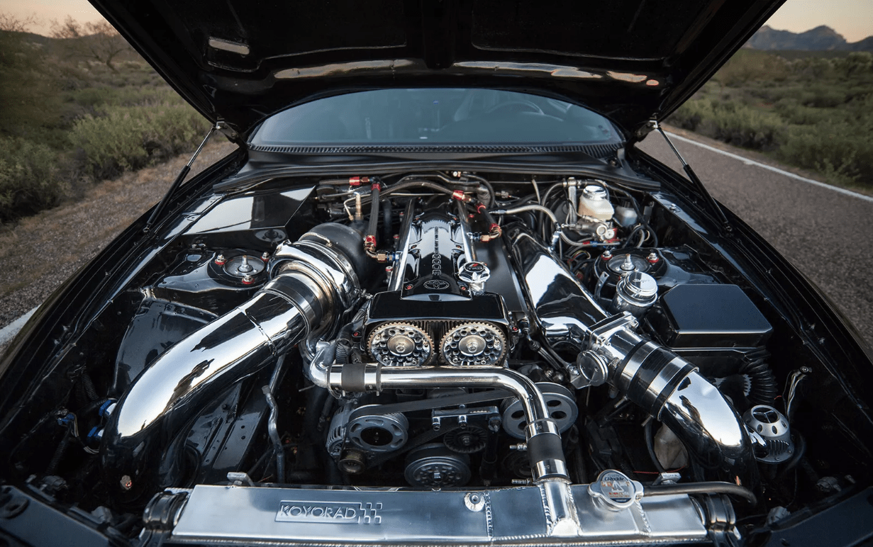 For 93-98 Supra MK4 JZA80 KZ Style Carbon Fiber Front Engine Fuse Box Cover