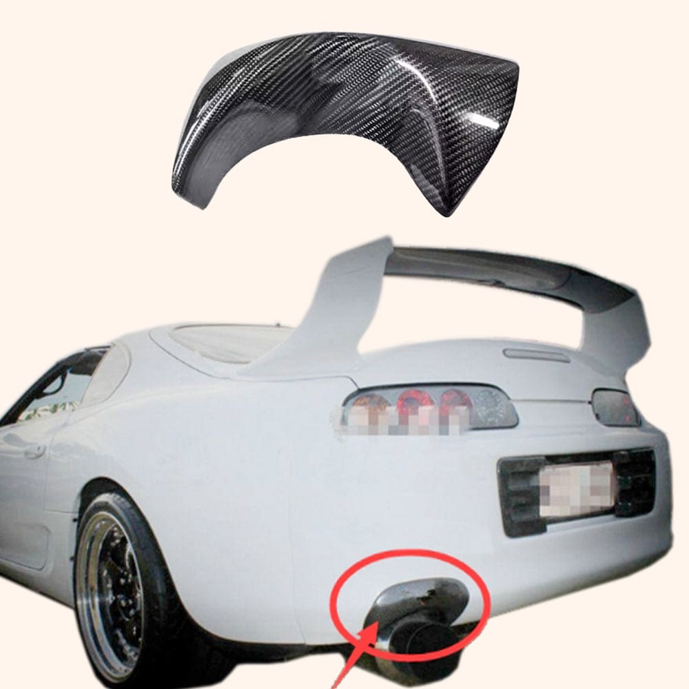 For 93-98 Supra MK4 JZA80 KZ Style Carbon Fiber Rear Bumper Exhaust Heat Shield Kazento Carbon Parts Carbon Fiber SUPRA-HEAT-A80-CF