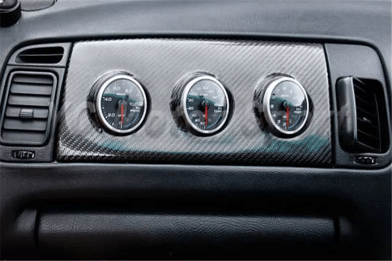 For 93-98 Supra MK4 JZA80 KZ Style Carbon Glove Box Triple Gauge Pod(60mm) RHD