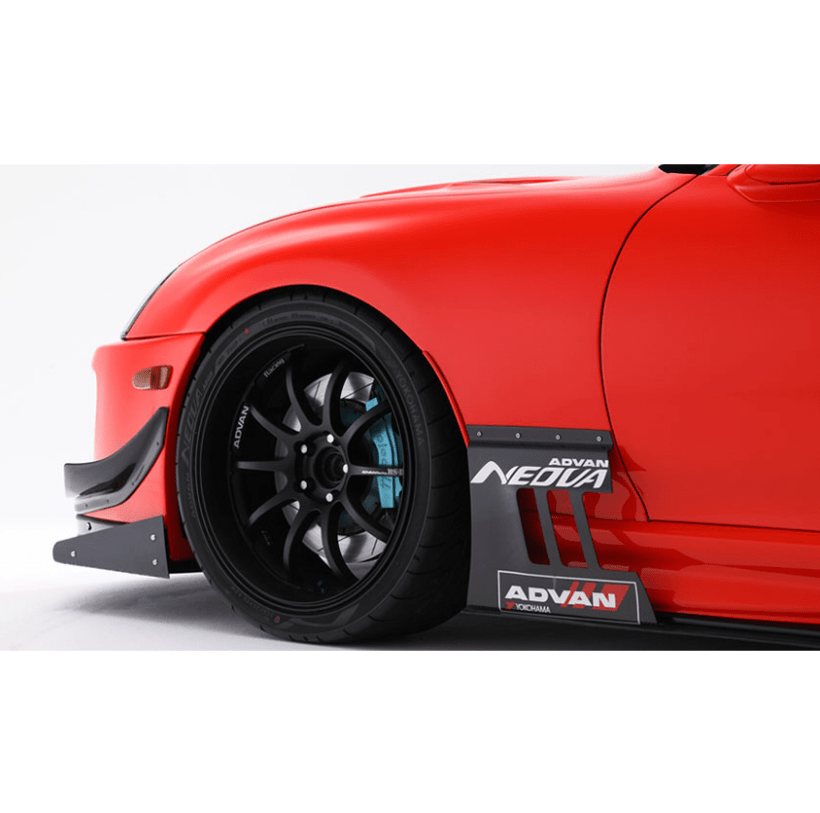 For 93-98 Supra MK4 JZA80 Ridox Style Fiberglass Unpaint Front Fenders Pair