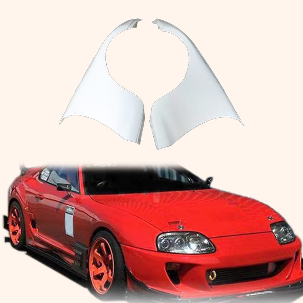 For 93-98 Supra MK4 JZA80 Ridox Style Fiberglass Unpaint Front Fenders Pair
