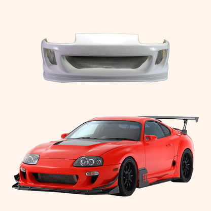 For 93-98 Supra MK4 JZA80 Ridox Style Fiberglass Unpaint Front Hood Bumper