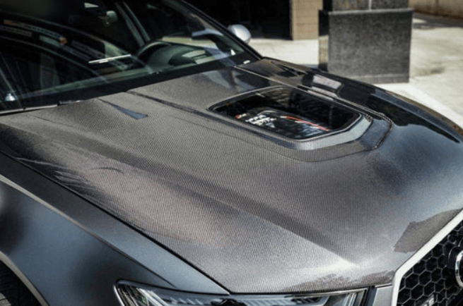 For Audi A6 C7 Sedan DM Style Front Vented Clear Hood 2012-2018