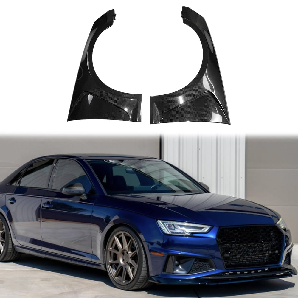 For Audi S4 B9 Sedan V Style Front Bumper Side Vented Fender 2017-2019