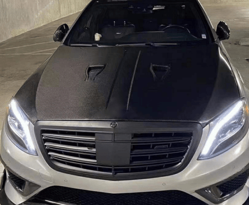 For Benz S Class W222 S63 S65 Sedan Front Vented Hood 2014-2020
