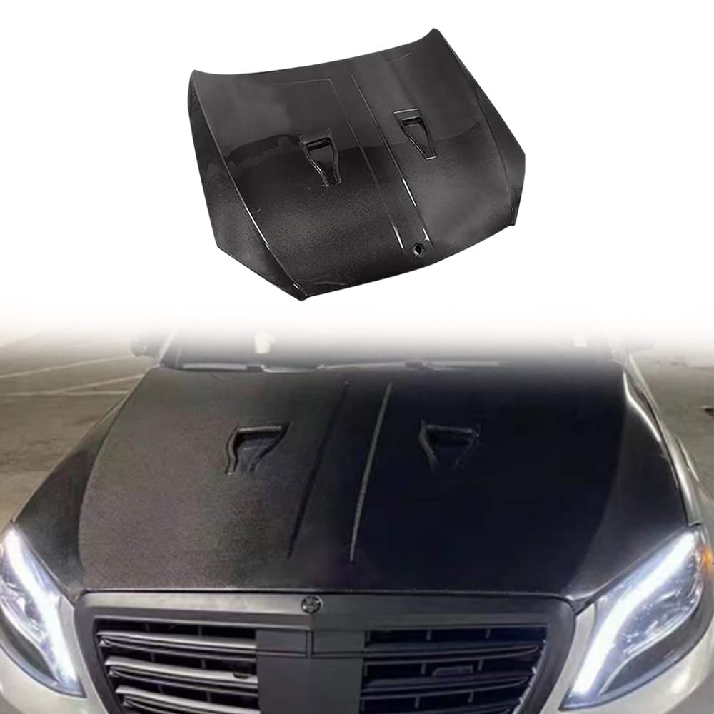 For Benz S Class W222 S63 S65 Sedan Front Vented Hood 2014-2020