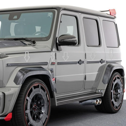 For Benz W463 G500 G63 G55 G350 AMG Side Door Moulding Trim Dry Carbon 10pcs Kazento Carbon Parts 车身侧板 G500-SDP-DCF