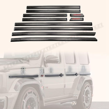 For Benz W463 G500 G63 G55 G350 AMG Side Door Moulding Trim Dry Carbon 10pcs Kazento Carbon Parts 车身侧板 G500-SDP-DCF