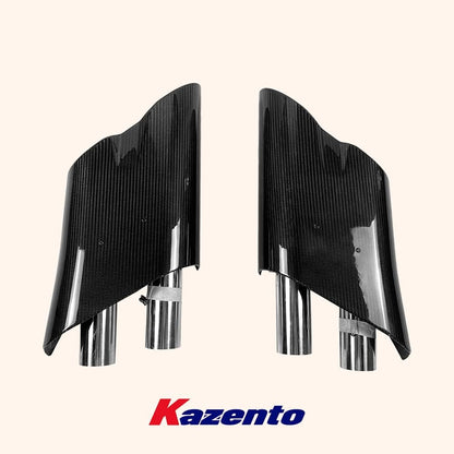 For Benz W463 W464 G63 G500 G505 G350 Exhaust Tip Muffler Dry Carbon Pair Kazento Carbon Parts 车身侧板 G500-TIP-DCF