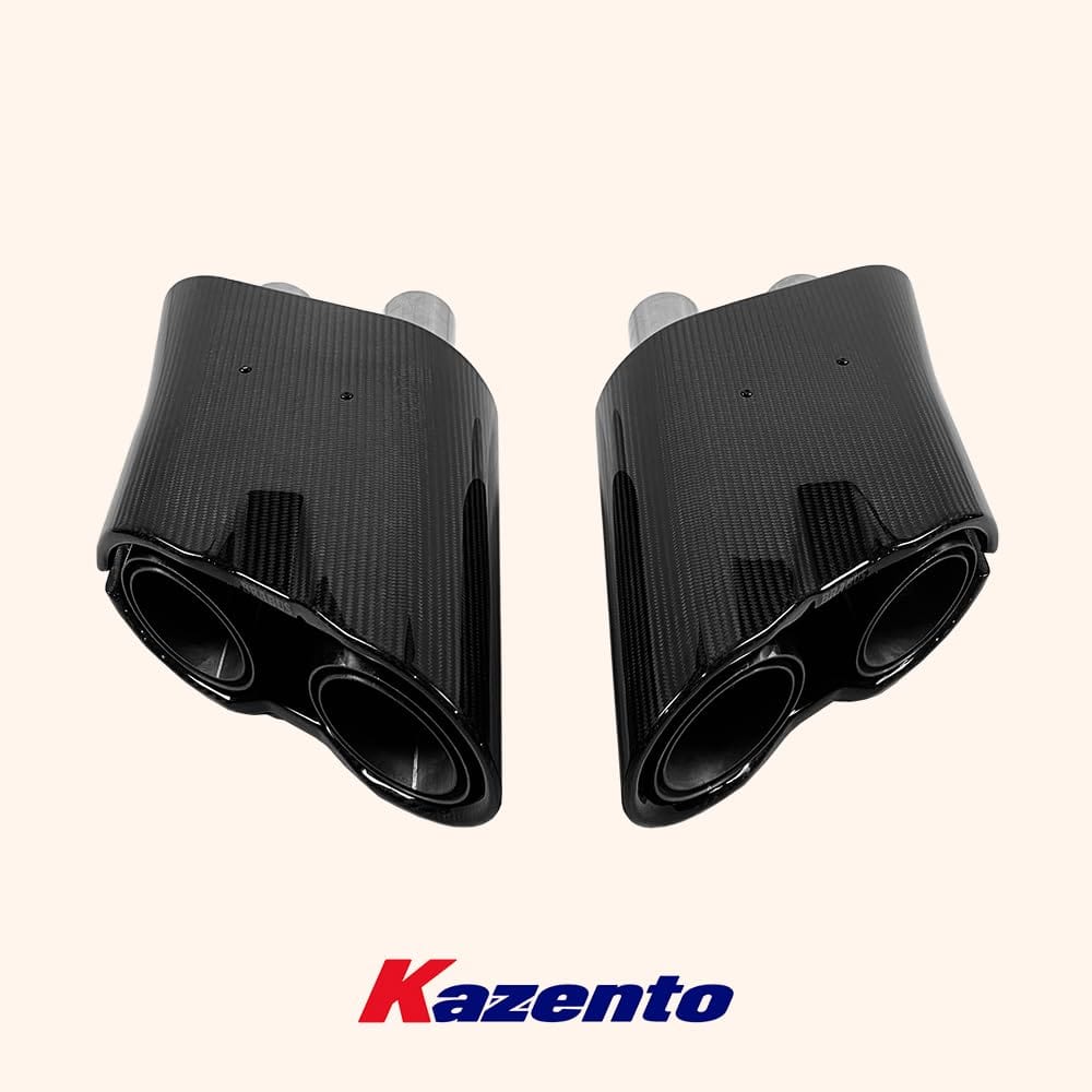 For Benz W463 W464 G63 G500 G505 G350 Exhaust Tip Muffler Dry Carbon Pair Kazento Carbon Parts 车身侧板 G500-TIP-DCF