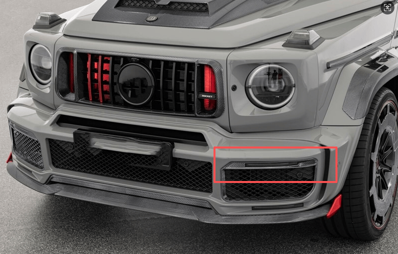 For Benz W464 G-Class G500 G63 R Style Front Fog Light Cover 2019-2023