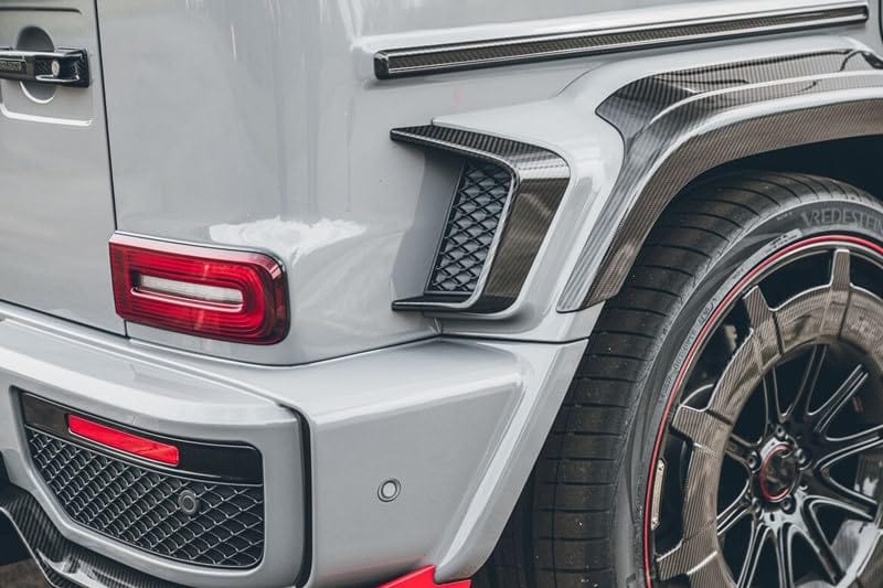 For Benz W464 G500 G63 G350 Dry Carbon Fender Wheel Duct Vents Shadow Trim 4pcs