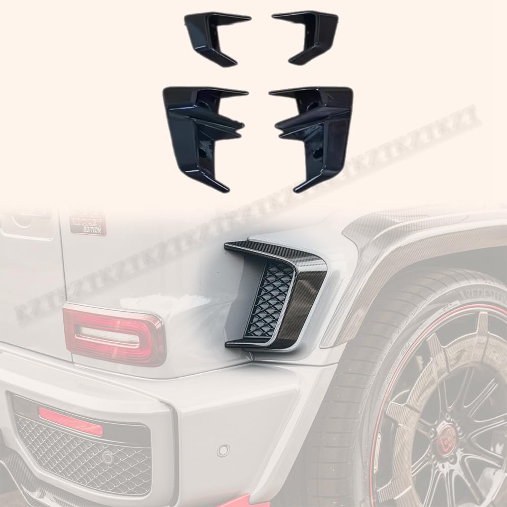 For Benz W464 G500 G63 G350 Dry Carbon Fender Wheel Duct Vents Shadow Trim 4pcs
