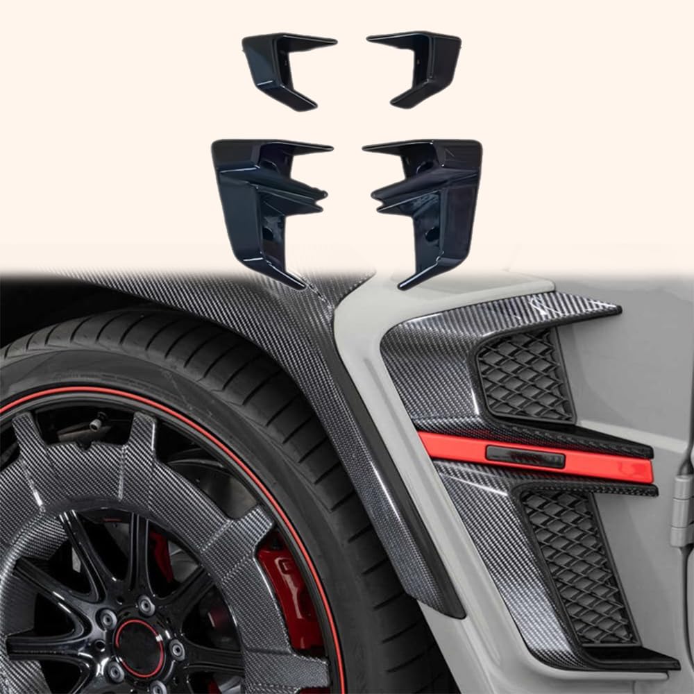 For Benz W464 G500 G63 G350 Dry Carbon Fender Wheel Duct Vents Shadow Trim 4pcs