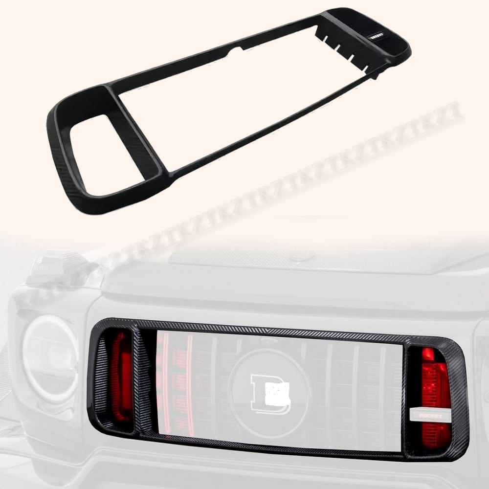 For Benz W464 G500 G63 G350 Dry Carbon Front Grille with Light 900 Rock Style Kazento Carbon Parts 车身侧板 G500-FG-DCF
